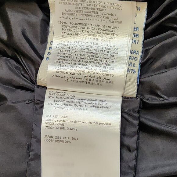 Auth Moncler Puivert Herringbone Down Puffer Coat Jacket Black White M (2) READ - Picture 12 of 16